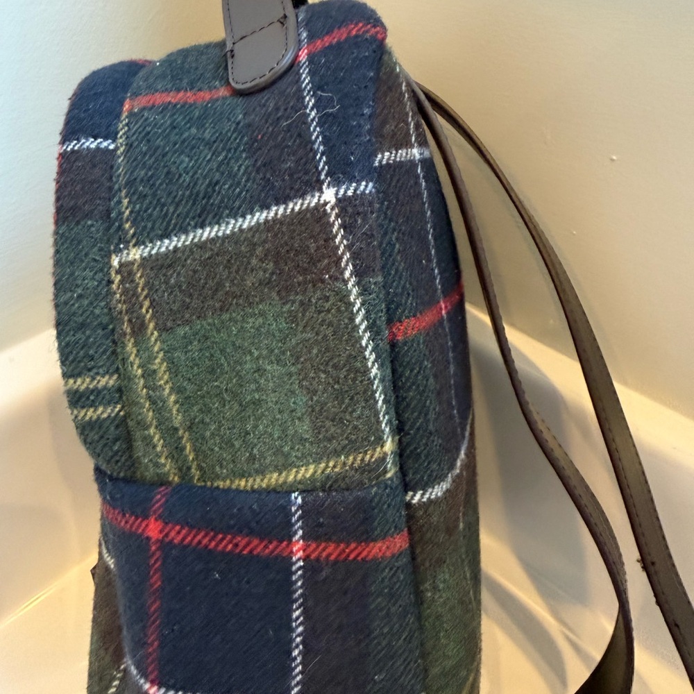 Barbour Caley Classic Tartan Plaid Backpack Zipper Outer Pocket Women - Picture 12 of 16